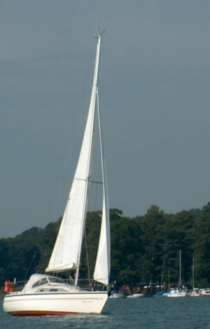 Segelboot auf dem Werbellinsee